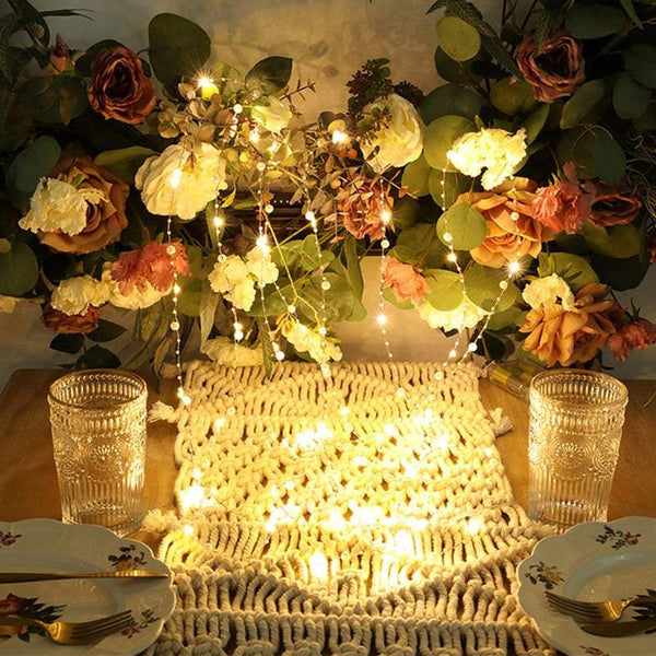 Indoor 10M 100Led Beads Battery Powered Copper Wire String Lights