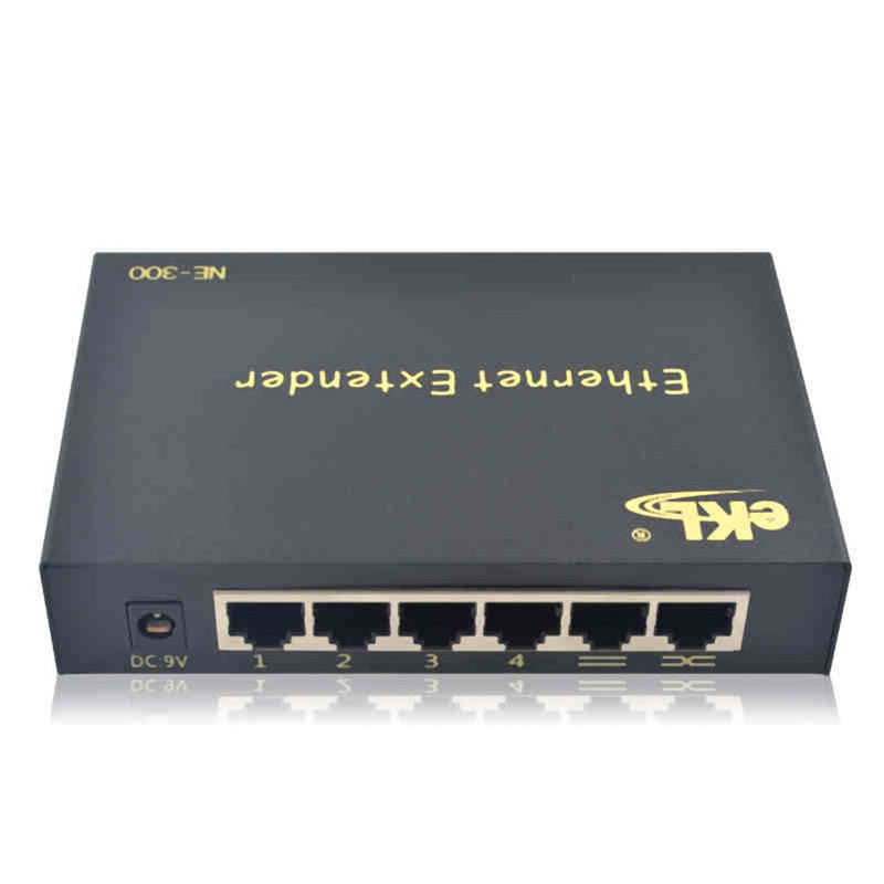 10M Full Duplex 4 Ports Rj45 Ethernet Extender 300M Input Output ...