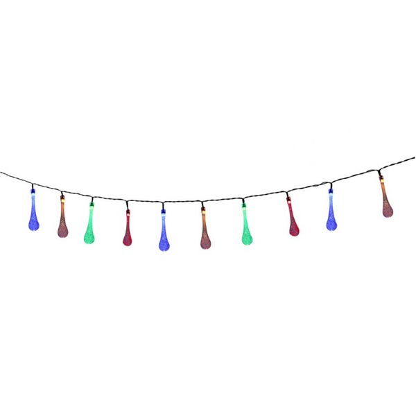 10M 100Led Solar Water Drop Fairy Outdoor Garden Party Decor String Lights
