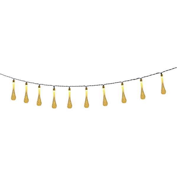 10M 100Led Solar Water Drop Fairy Outdoor Garden Party Decor String Lights