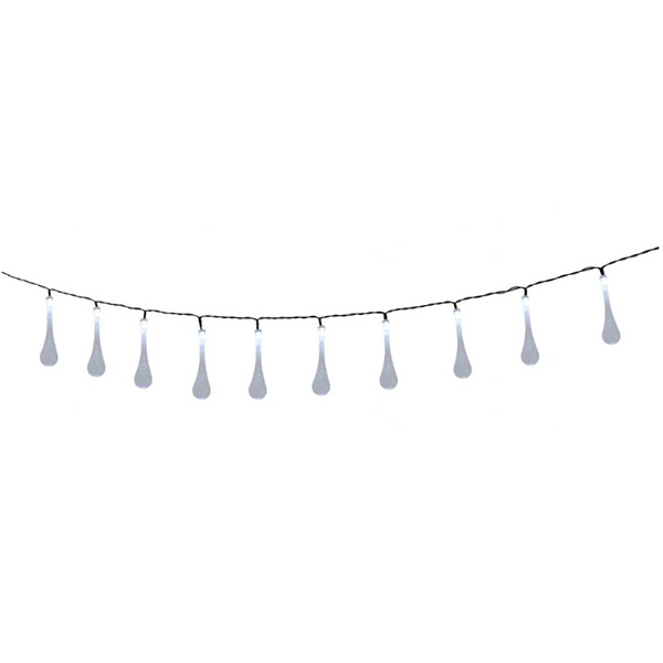 10M 100Led Solar Water Drop Fairy Outdoor Garden Party Decor String Lights