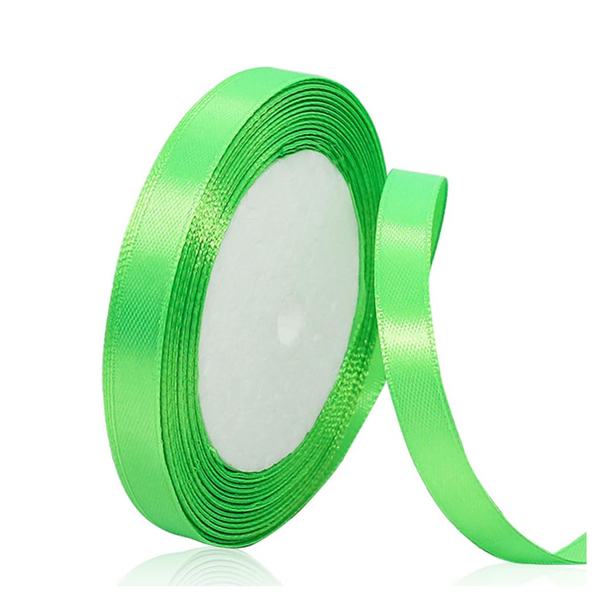10Mm Width Satin Hair Ribbon Wedding Party Decoration Gift Banquet 22M Fruit Green Ribbons & Bows