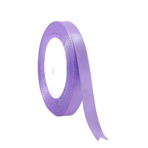 10Mm Width Satin Hair Ribbon Wedding Party Decoration Gift Banquet 22M Light Purple Ribbons & Bows