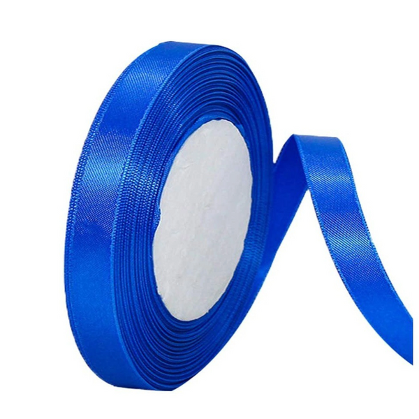 10Mm Width Satin Hair Ribbon Wedding Party Decoration Gift Banquet 3M Blue Ribbons & Bows