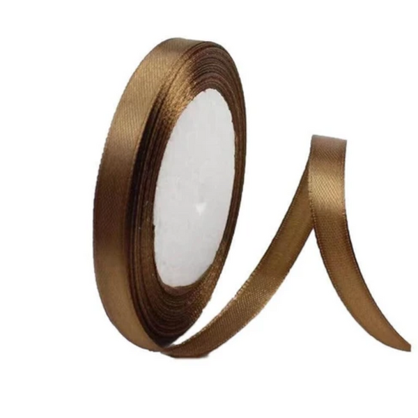 10Mm Width Satin Hair Ribbon Wedding Party Decoration Gift Banquet 3M Coffee Ribbons & Bows