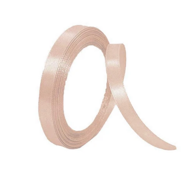 10Mm Width Satin Hair Ribbon Wedding Party Decoration Gift Banquet 3M Flesh Pink Ribbons & Bows