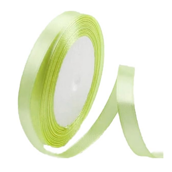 10Mm Width Satin Hair Ribbon Wedding Party Decoration Gift Banquet 3M Light Green Ribbons & Bows