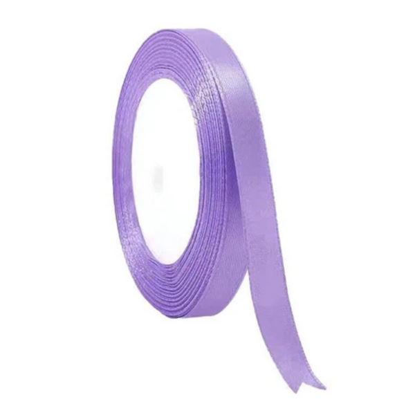 10Mm Width Satin Hair Ribbon Wedding Party Decoration Gift Banquet 3M Light Purple Ribbons & Bows