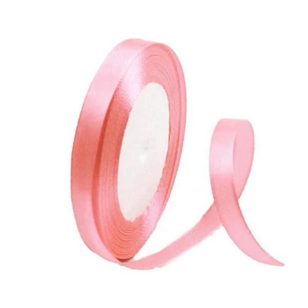 10Mm Width Satin Hair Ribbon Wedding Party Decoration Gift Banquet 3M Pink Ribbons & Bows