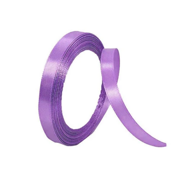 10Mm Width Satin Hair Ribbon Wedding Party Decoration Gift Banquet 3M Purple Ribbons & Bows