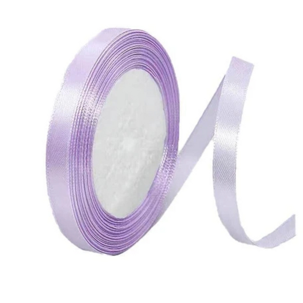 10Mm Width Satin Hair Ribbon Wedding Party Decoration Gift Banquet 3M Violet Ribbons & Bows