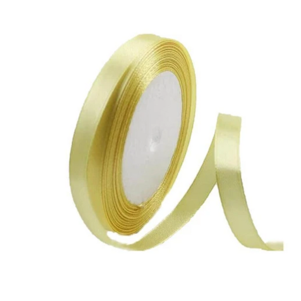 10Mm Width Satin Hair Ribbon Wedding Party Decoration Gift Banquet 5M Light Blonde Ribbons & Bows