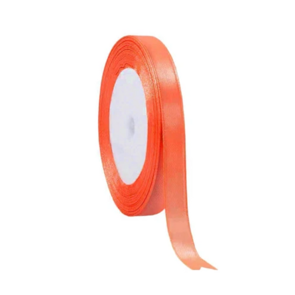 10Mm Width Satin Hair Ribbon Wedding Party Decoration Gift Banquet 5M Red Orange Ribbons & Bows