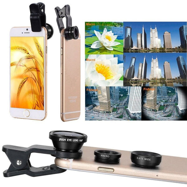 10Pcs 8X Mobile Phone Lens Kit Black Other Mobile Accessories