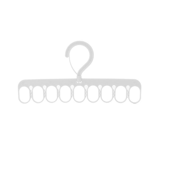 10Pcs 9 Hole Clothes Hanger Organizer Space Saving Multi Function Drying Racks Scarf Storage Artifact Clothes Hangers