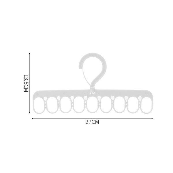 10Pcs 9 Hole Clothes Hanger Organizer Space Saving Multi Function Drying Racks Scarf Storage Artifact Clothes Hangers