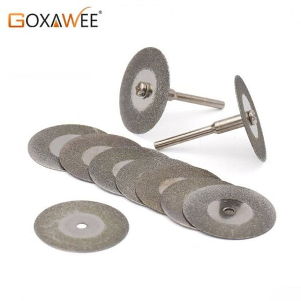 10Pcs A Set 30Mm Mini Diamond Saw Blade Silver Cutting Discs Circular Abrasive Sawblade 16Mm Multipurpose