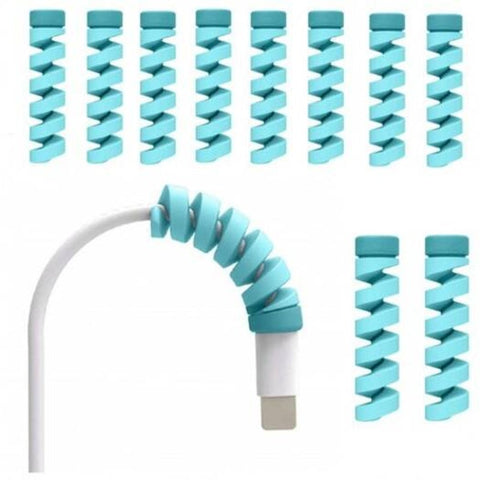 10Pcs Cable Cord Screw Phone Accessory Protects Cute For Iphone Blue Hosta