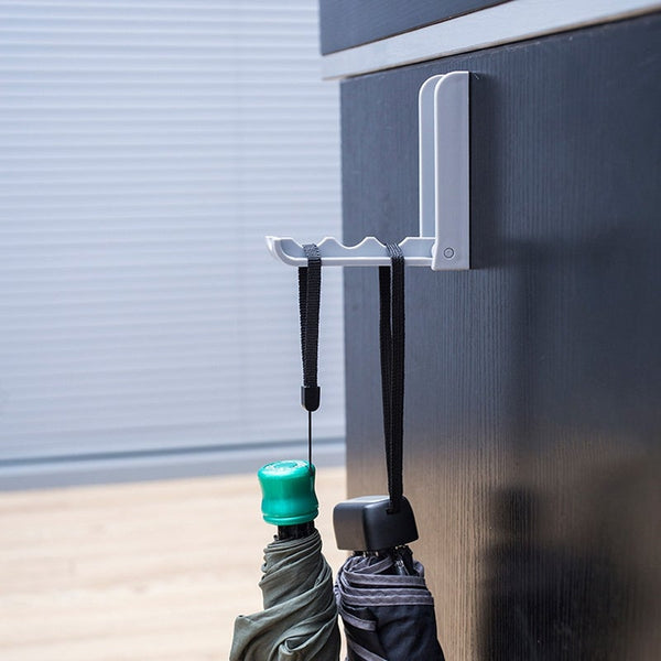 10Pcs Foldable Hanging Hook Bathroom Kitchen Self Adhesive Traceless Supplies Accessorie Up Door Hanger