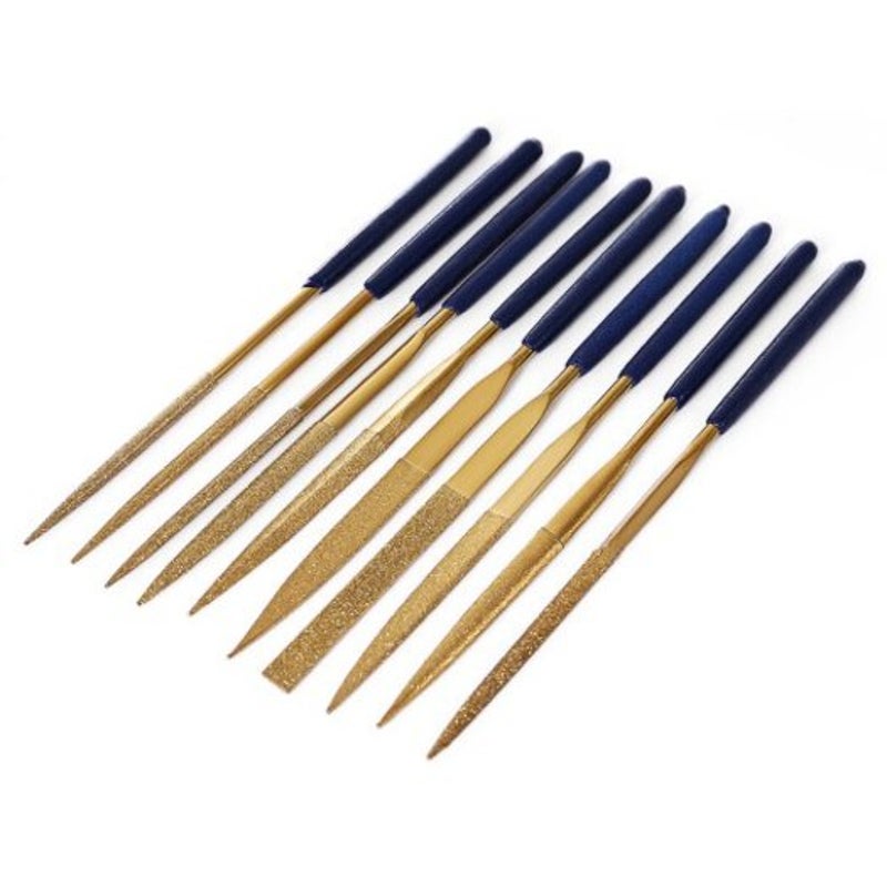 10Pcs Gliding Diamond File Hand Tools Blue Files