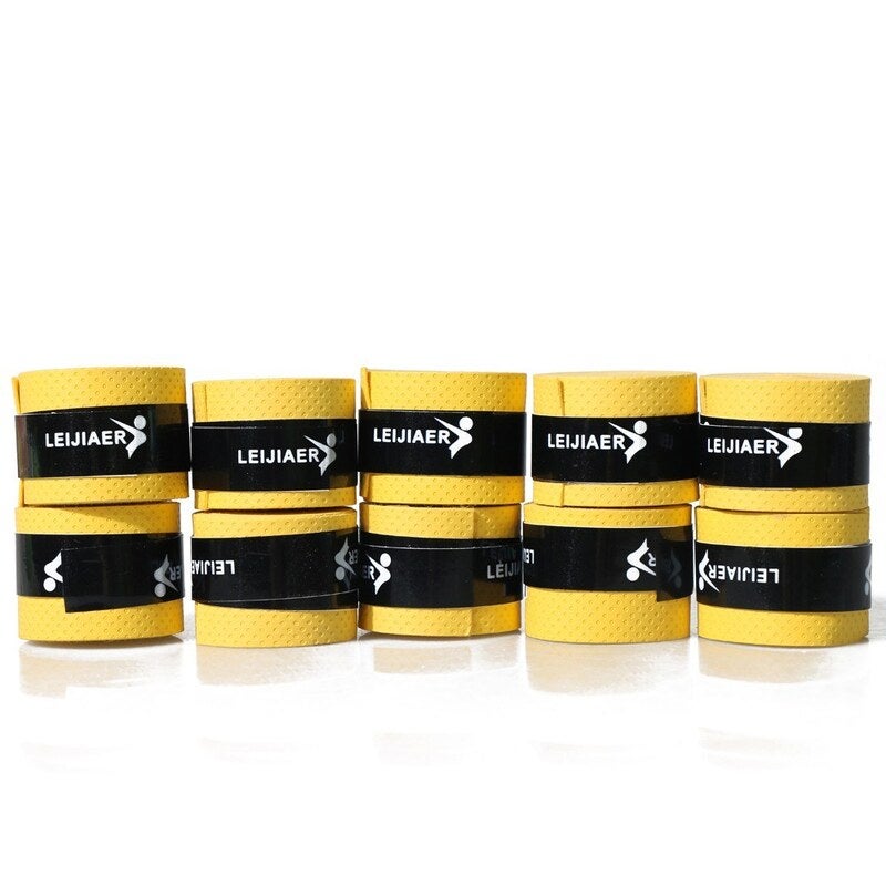 10Pcs Lot Tennis Racket Grip Tape Yellow Tennis Racket Grips