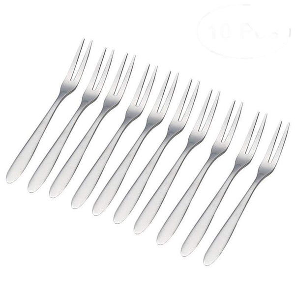 Decorative Tableware 10Pcs Or 20Pcs Mini Stainless Steel Fruit Dessert Salad Forks