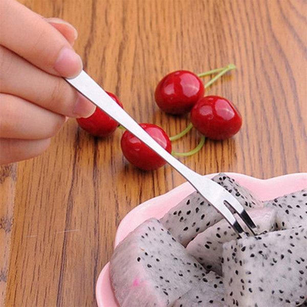 Decorative Tableware 10Pcs Or 20Pcs Mini Stainless Steel Fruit Dessert Salad Forks