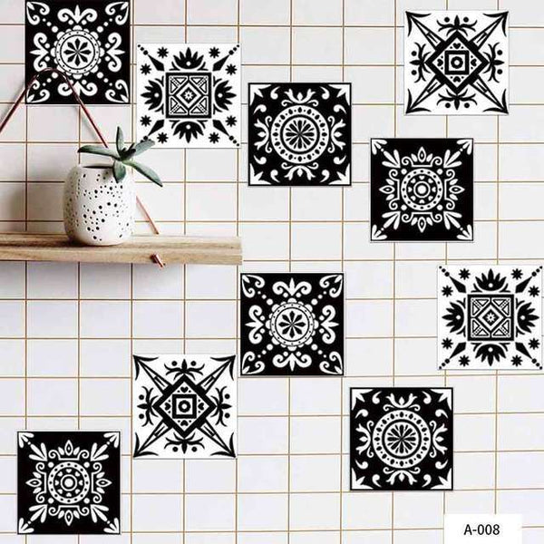 Tile Stickers Moroccan Style Wall 10Pcs / Set Self Adhesive Dcor 15X15cm Wall Stickers