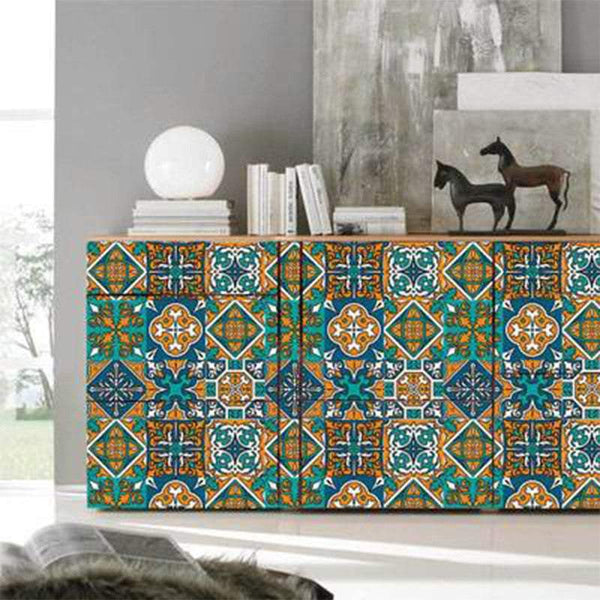 Wall Stickers Tile Stickers Moroccan Style Wall 10Pcs / Set Self Adhesive Home Dcor 15X15cm