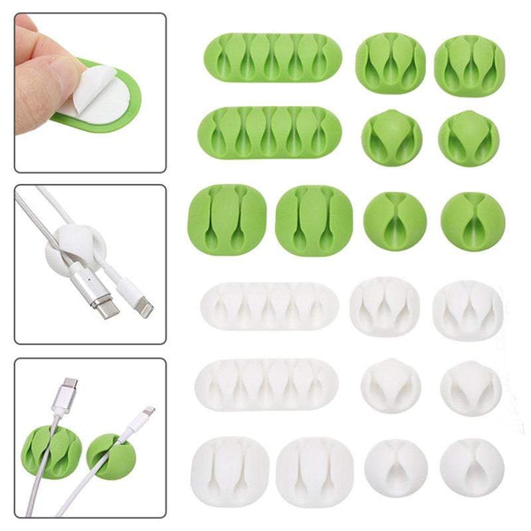 Cable Organisers 10Pcs / Set Clips Cord Organizer Durable Self Adhesive Wire Holder Cable Ties & Organisers