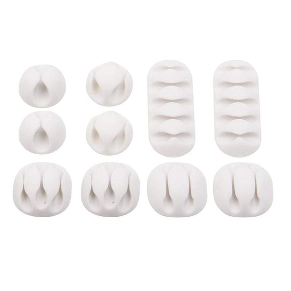 Cable Organisers 10Pcs / Set Clips Cord Organizer Durable Self Adhesive Wire Holder Cable Ties & Organisers