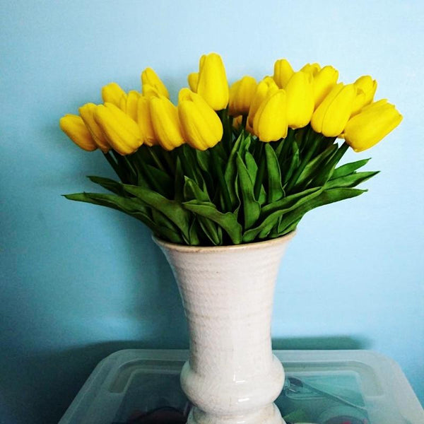 Colourful Tulips Artificial Flowers Decor Floral Décor