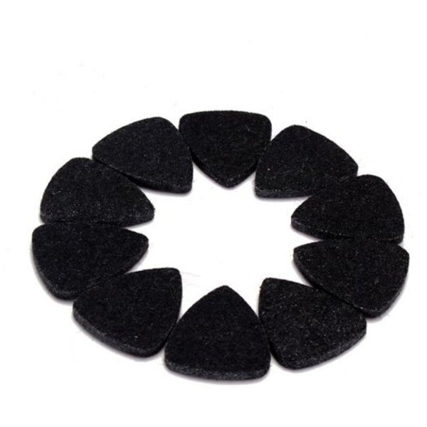 10Pcs Wool Felt Guitar Pick Up Black Guitar Accessories