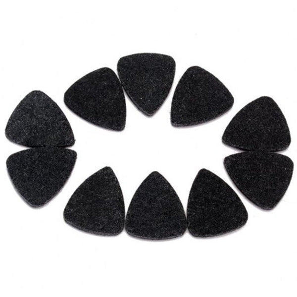 10Pcs Wool Felt Guitar Pick Up Black Guitar Accessories