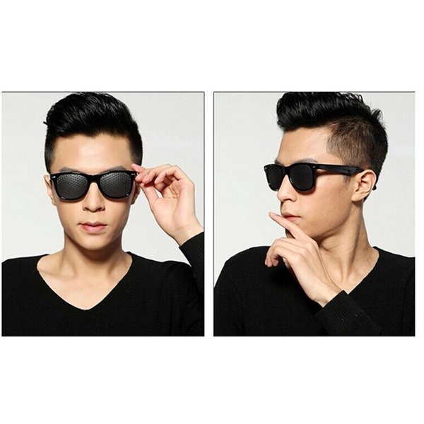 10Pcs Black Eyesight Improvement Care Exercise Eyewear Glasses Training Cycling Pin Small Hole Sunglass Camping Eyeglasses Sunglasses Goggles