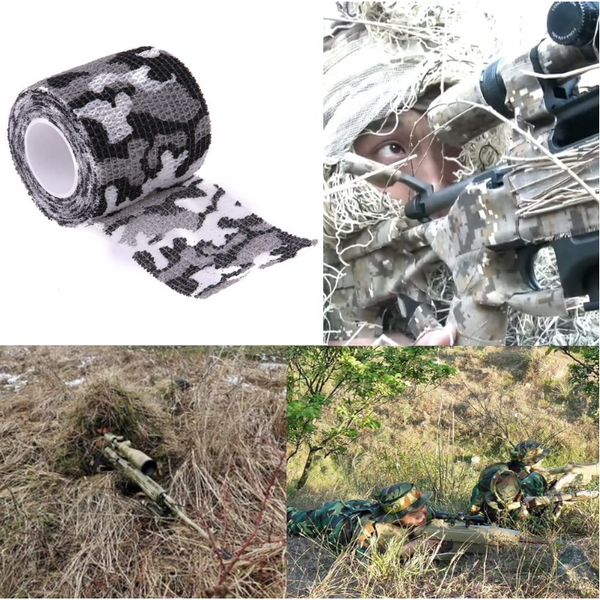 10Pcs Tactical Camouflage Elastic Tape Outdoor Tools Survival Bandage