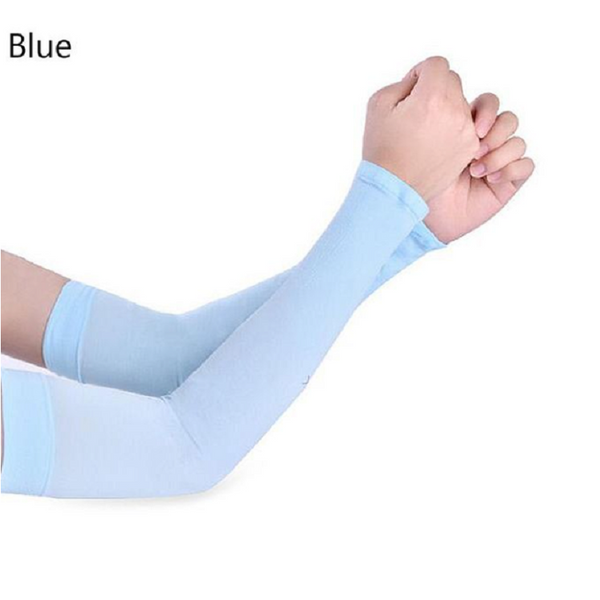 10Pcs Uv Protection Arm Sleeve Driving Outdoor Sports Men Women Arms Covers Blue