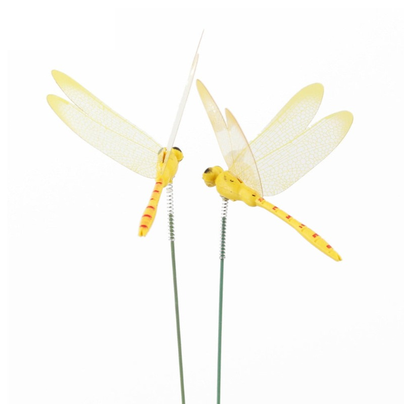 10 Artificial Simulation Dragonfly Stakes Outdoor Garden Yard Lawn Decoration Ornaments & Statues