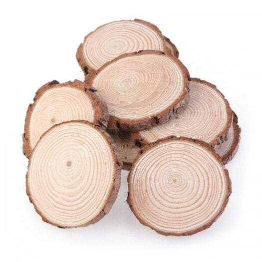 Art Craft 10 / Pcs Diy Wood Circles Natural Round Slices Supplies Wooden Pieces & Craft Sticks