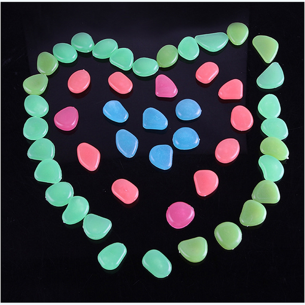 10Pcs Luminous Stones Glow In The Dark Decorative Pebbles Aquarium Ornaments Decorations
