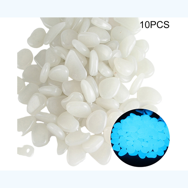 10Pcs Luminous Stones Glow In The Dark Decorative Pebbles Aquarium Ornaments Decorations