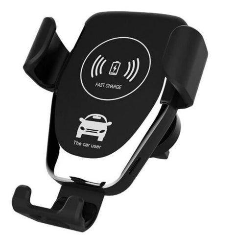 10W Qi Car Wireless Fast Charger Phone Holder Gravity Auto Bracket Mount For Iphone Xs Max S9 Black