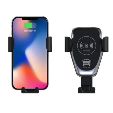 10W Qi Car Wireless Fast Charger Phone Holder Gravity Bracket Mount Black Chargers & Cradles
