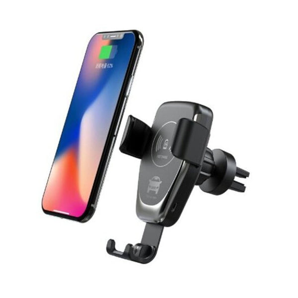 10W Qi Car Wireless Fast Charger Phone Holder Gravity Bracket Mount Black Chargers & Cradles