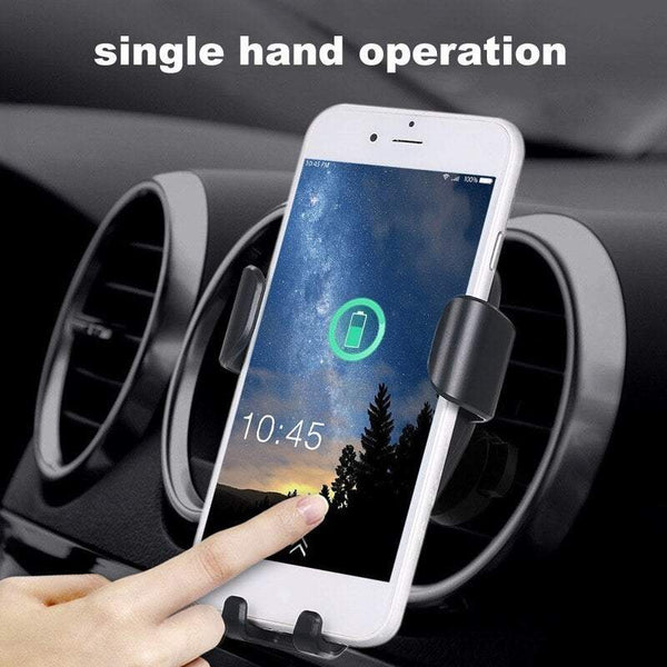 Car Chargers 10W Qi Wireless Fast Mount Holder Black Chargers & Cradles