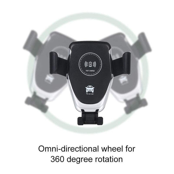 Car Chargers 10W Qi Wireless Fast Mount Holder Black