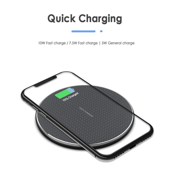 Chargers & Cradles 10W Qi Wireless Charger Aluminium Alloy Fast Charging Pad
