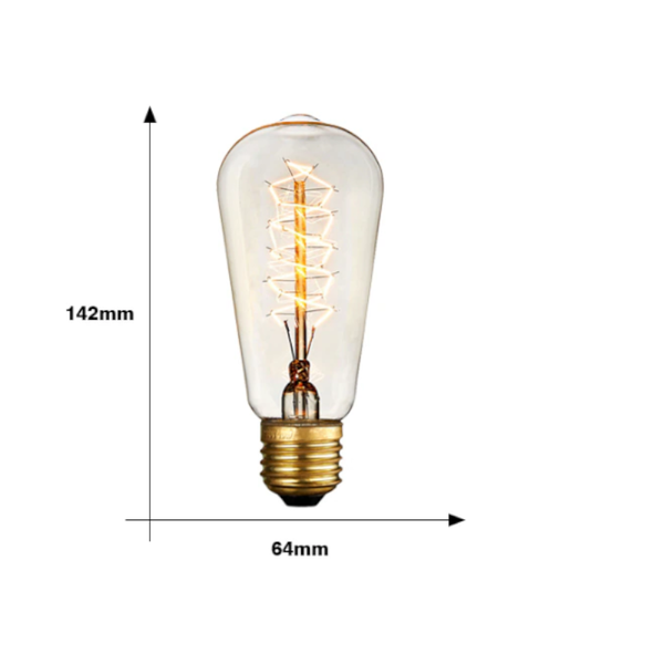 10W St64 Bulb Warm White 100W Equivalent Vintage Led With 360 Beam Angle