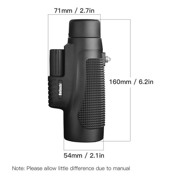 10X42 Mini Monocular Telescope Spyglass Night Vision For Travel Camping Binoculars & Monoculars