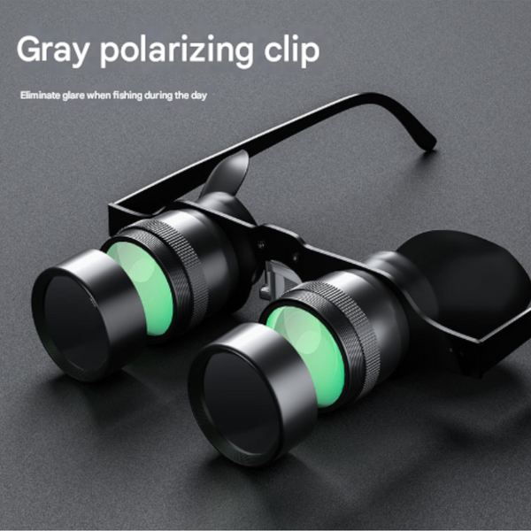 10X Telescope + Grey Polarised Lens Hd Fishing Binocular Glasses Polarized Zoom For Float Watching Telescopes